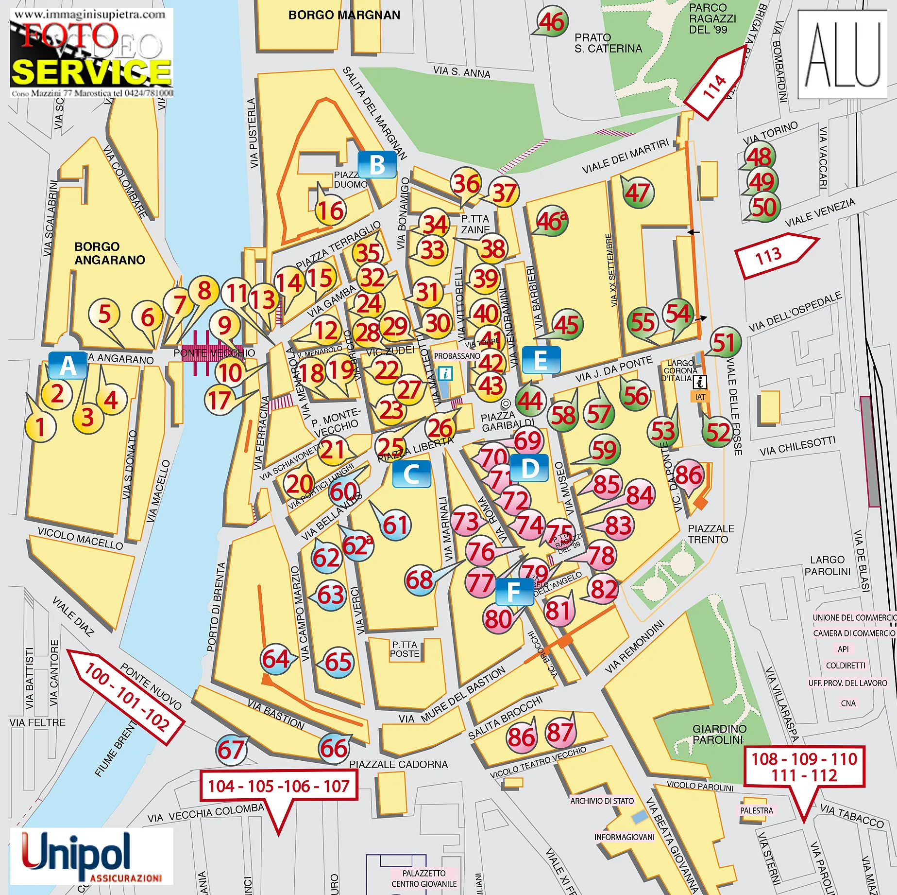 Mappa cataloghi Bassano Del Grappa 2011 - Bassano Fotografia
